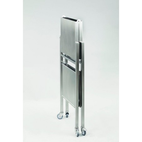 Stainless steel trolley foldable